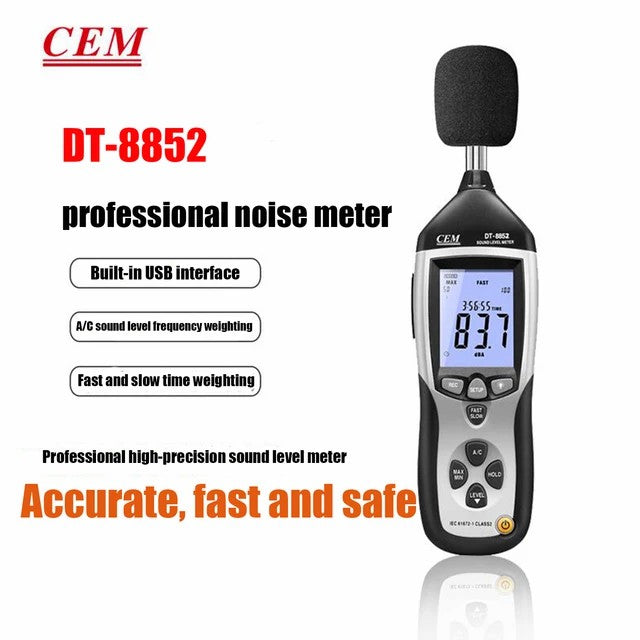 CEM DT-85A DT-805 DT-815 DT-8850 DT-8851 DT-8852 SC-05 Industrial Noise Meter Sound Level Meter Noise Quantity Detector CEM DT-85A DT-805 DT-815 DT-8850 DT-8851 DT-8852 SC-05 Industrial Noise Meter Sound Level Meter Noise Quantity Detector